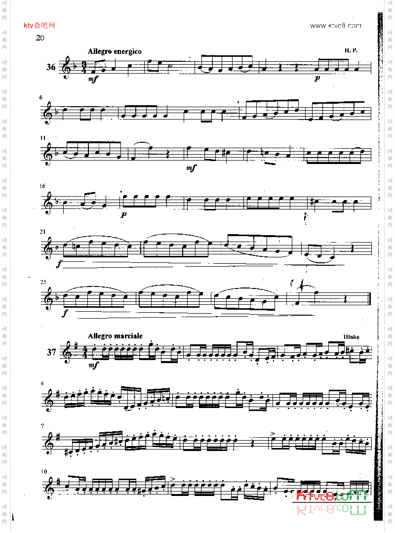萨克斯管练习曲第100—020页