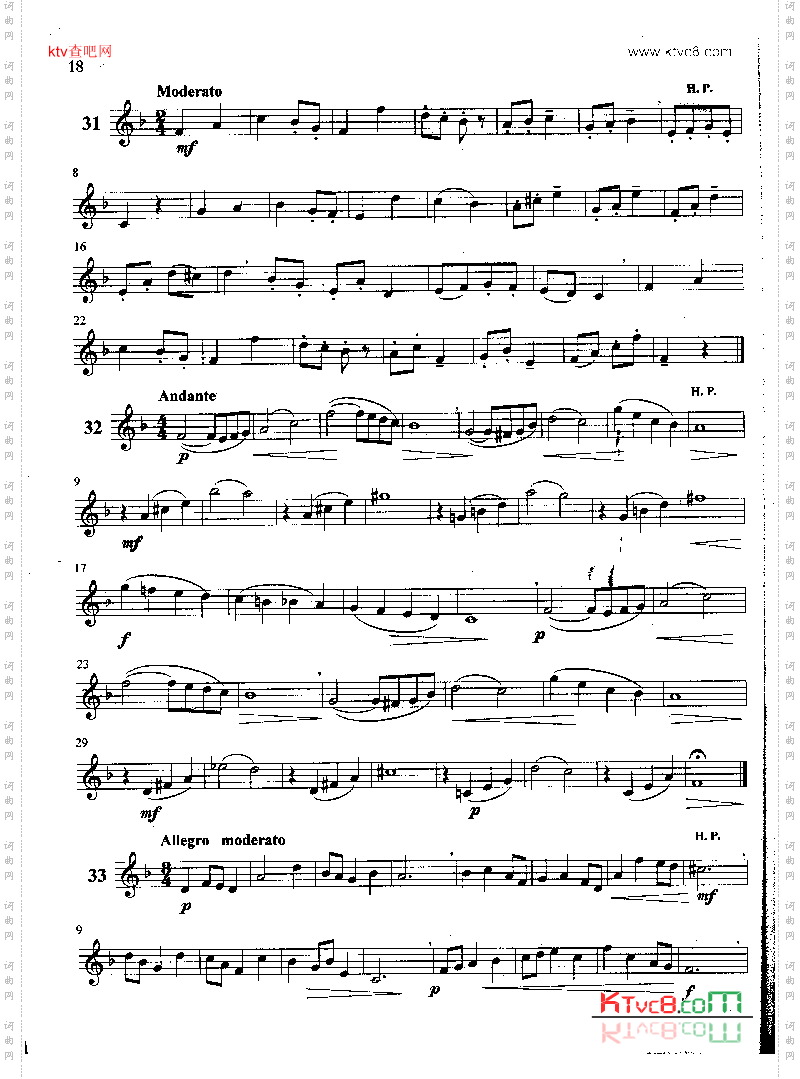 萨克斯管练习曲第100—018页