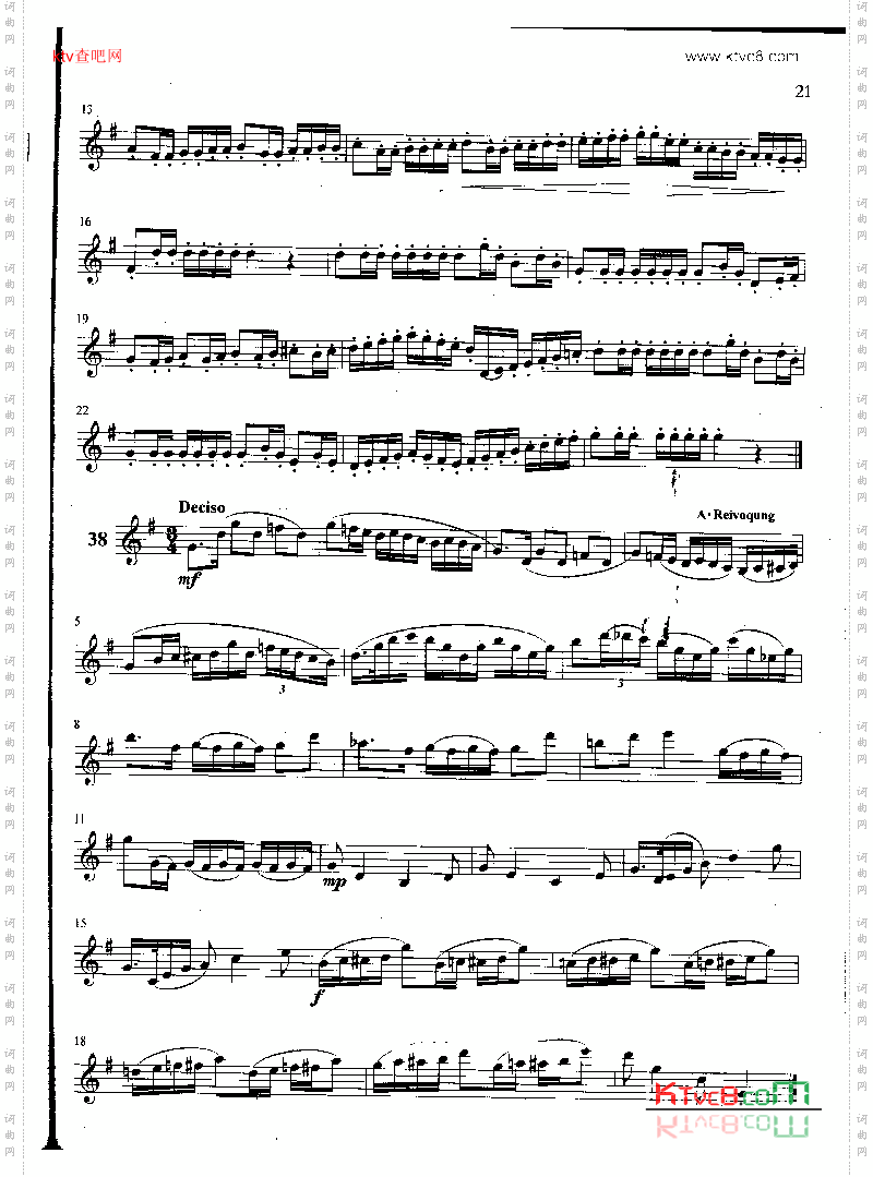 萨克斯管练习曲第100—021页