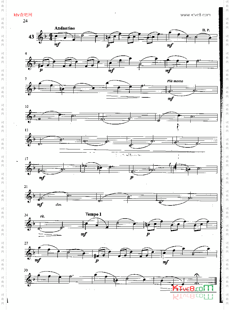 萨克斯管练习曲第100—024页