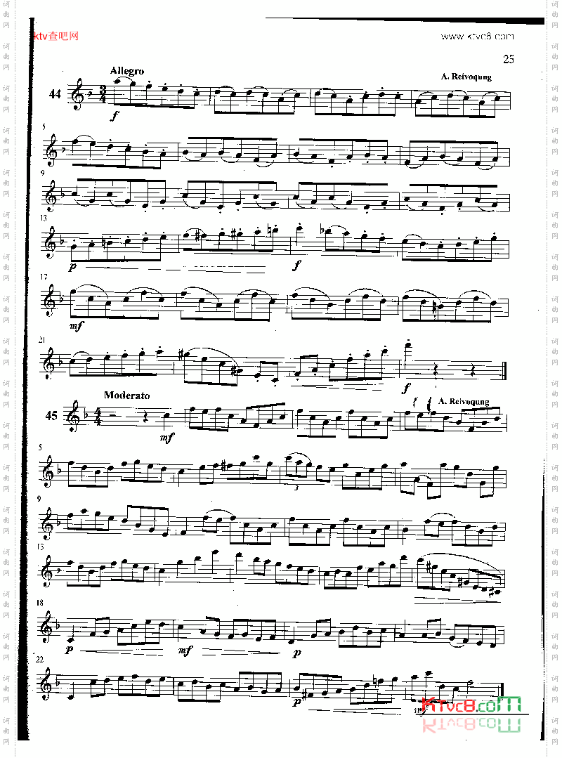 萨克斯管练习曲第100—025页