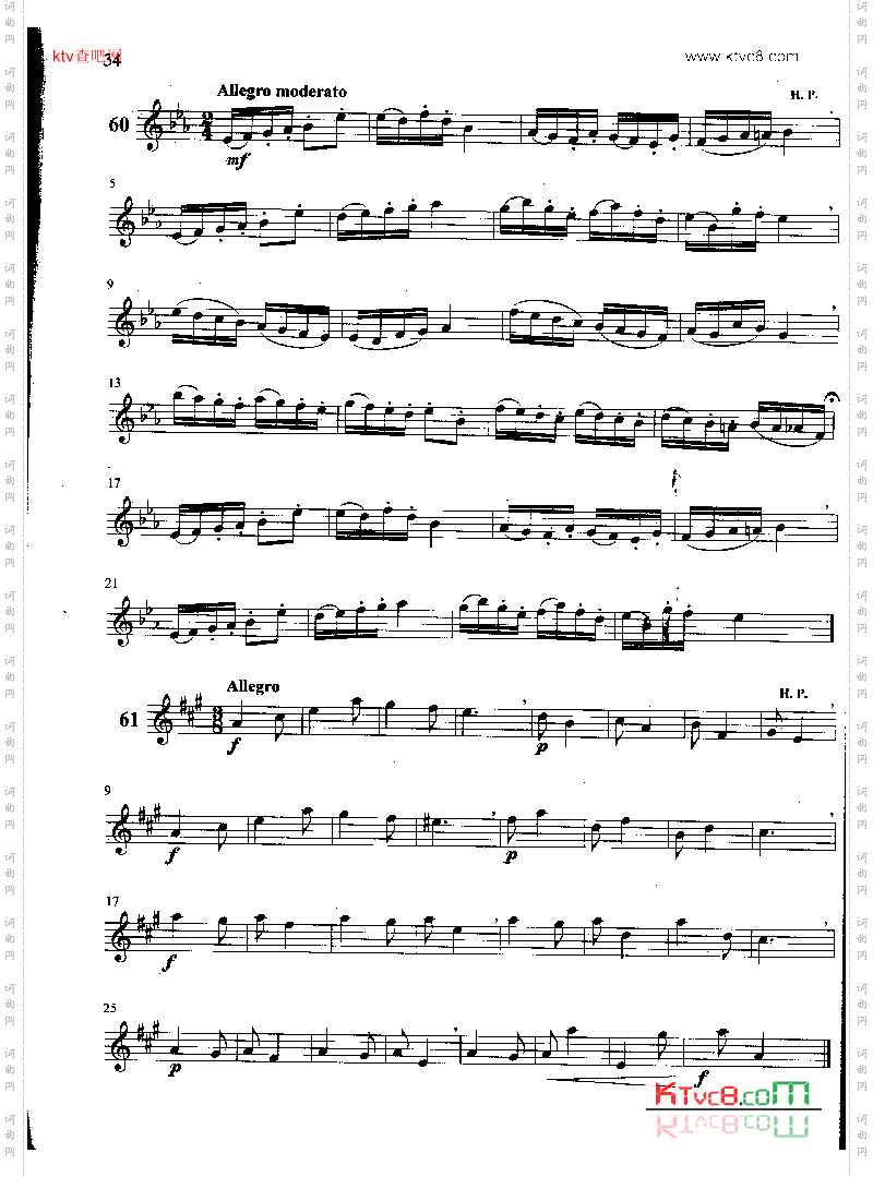 萨克斯管练习曲第100—034页