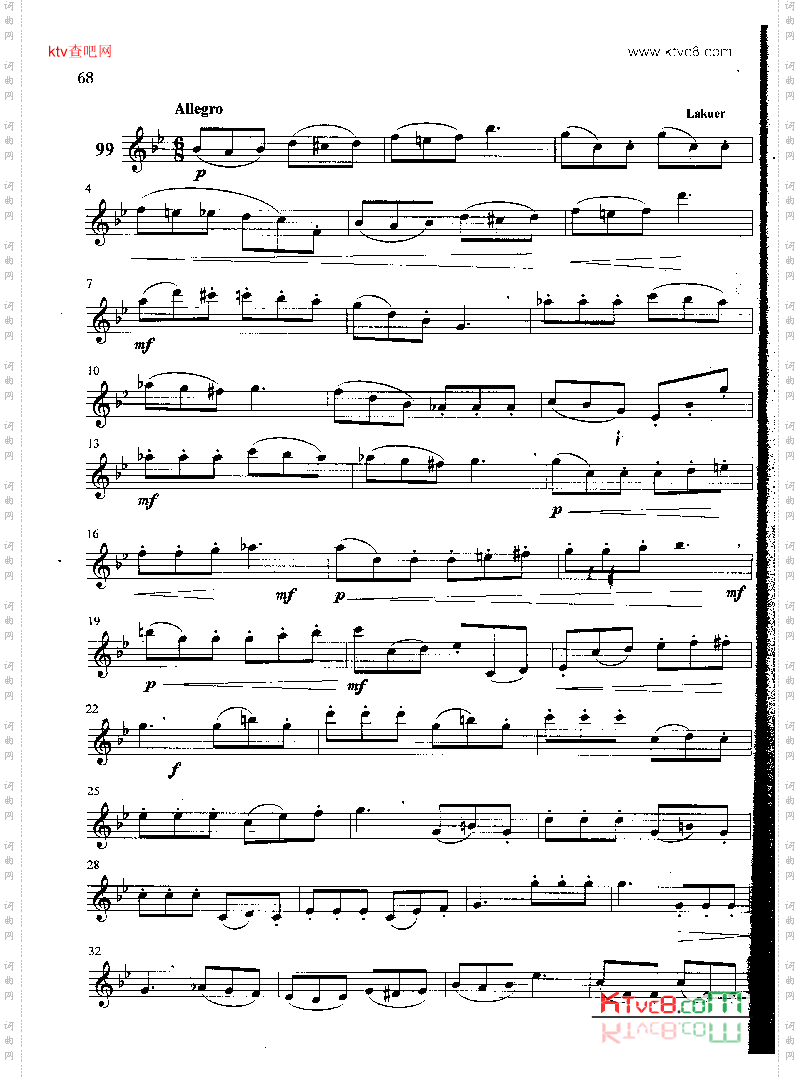 萨克斯管练习曲第100—068页