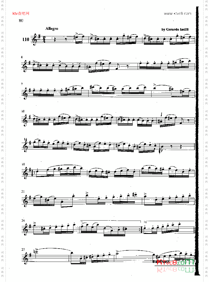萨克斯管练习曲第100—080页