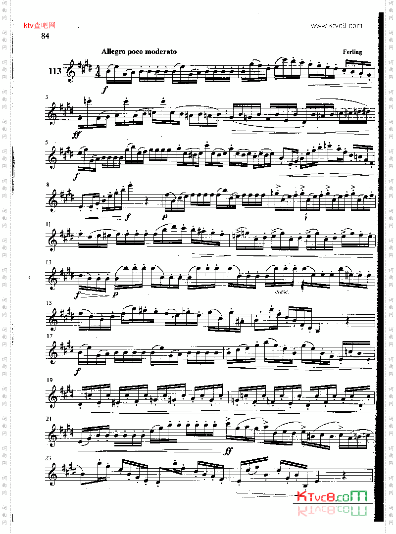 萨克斯管练习曲第100—084页
