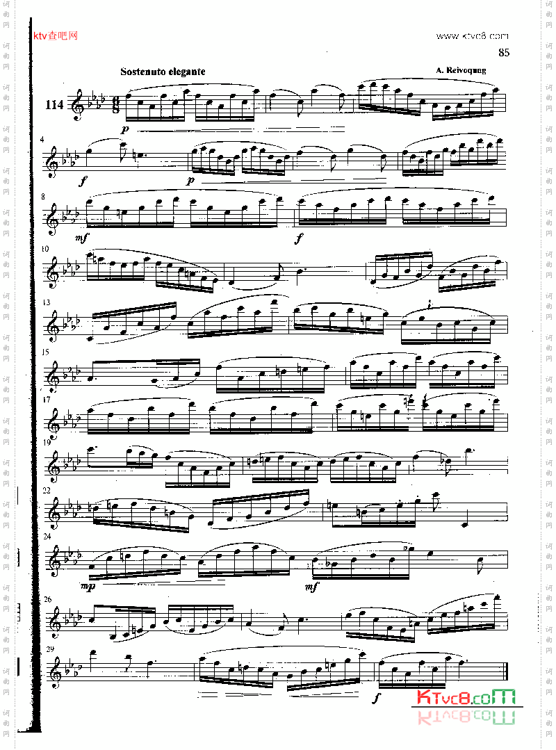 萨克斯管练习曲第100—085页