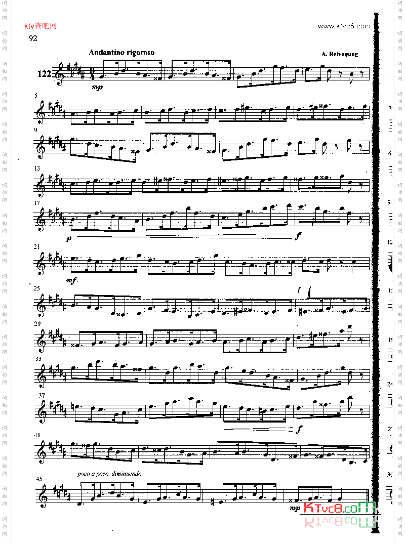 萨克斯管练习曲第100—092页