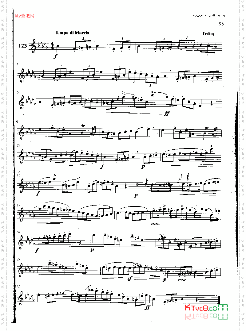 萨克斯管练习曲第100—093页