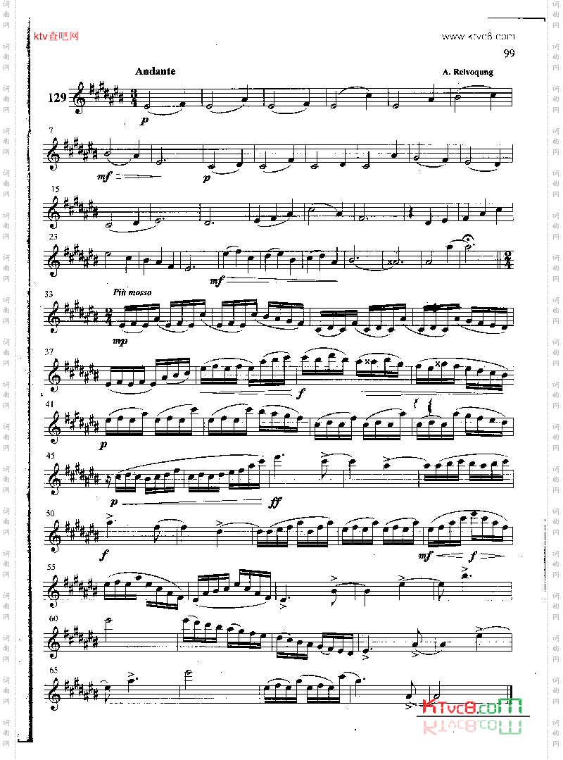 萨克斯管练习曲第100—099页