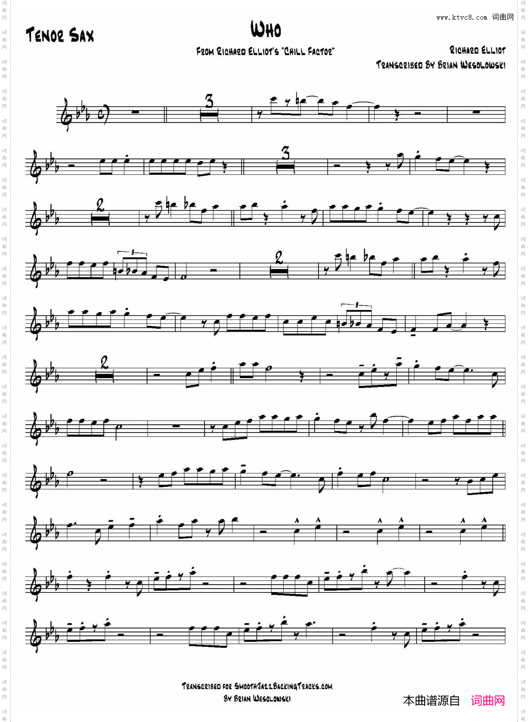 Who次中音萨克斯