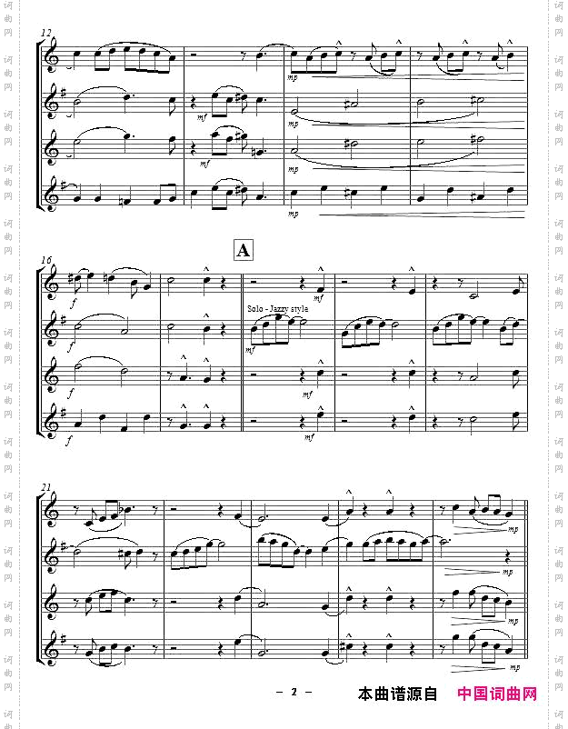 YellowJazzsaxophonequartet四重奏