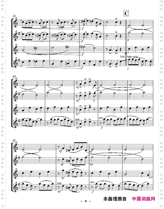 YellowJazzsaxophonequartet四重奏