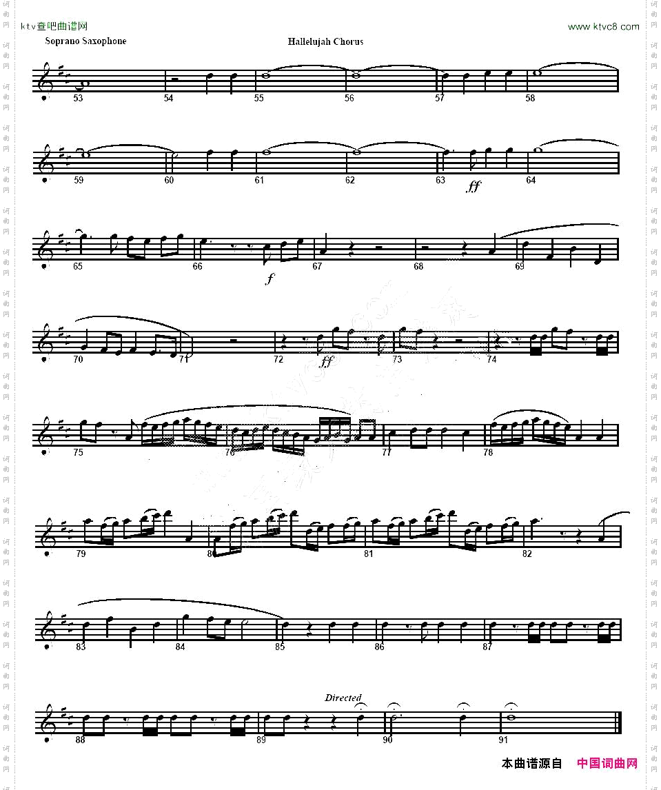 HALLELUJAHCHORUS哈利路亚四重奏soprano—高音萨克斯分谱