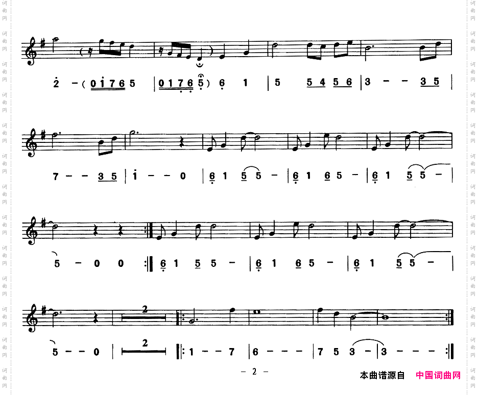 靠近你线、简谱混排版