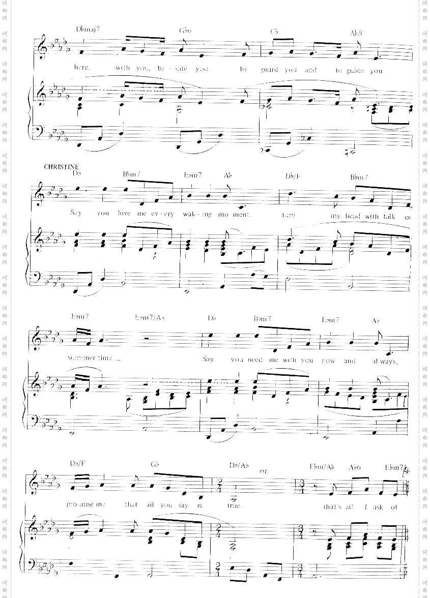 ALL I ASK OF YOU_韦伯音乐剧《剧院魅影》男女声二重唱