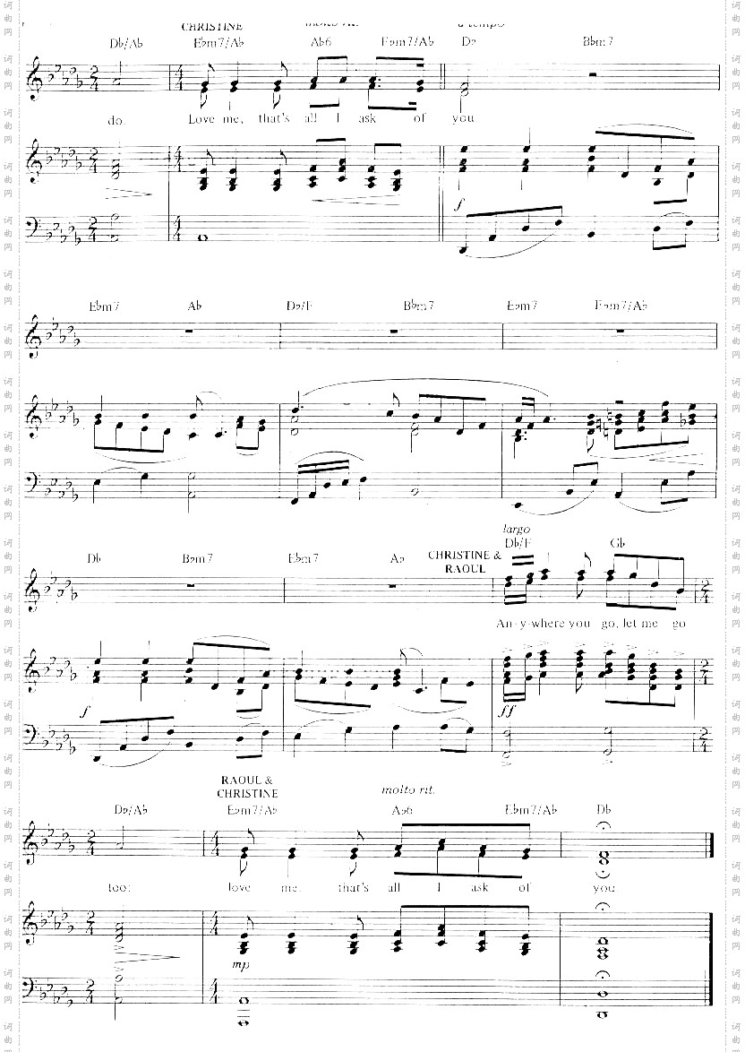 ALL I ASK OF YOU_韦伯音乐剧《剧院魅影》男女声二重唱