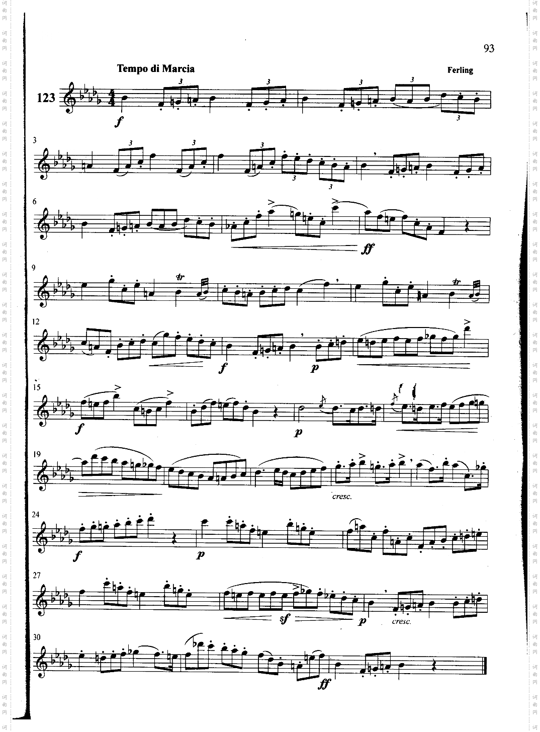 萨克斯管练习曲第100—093页