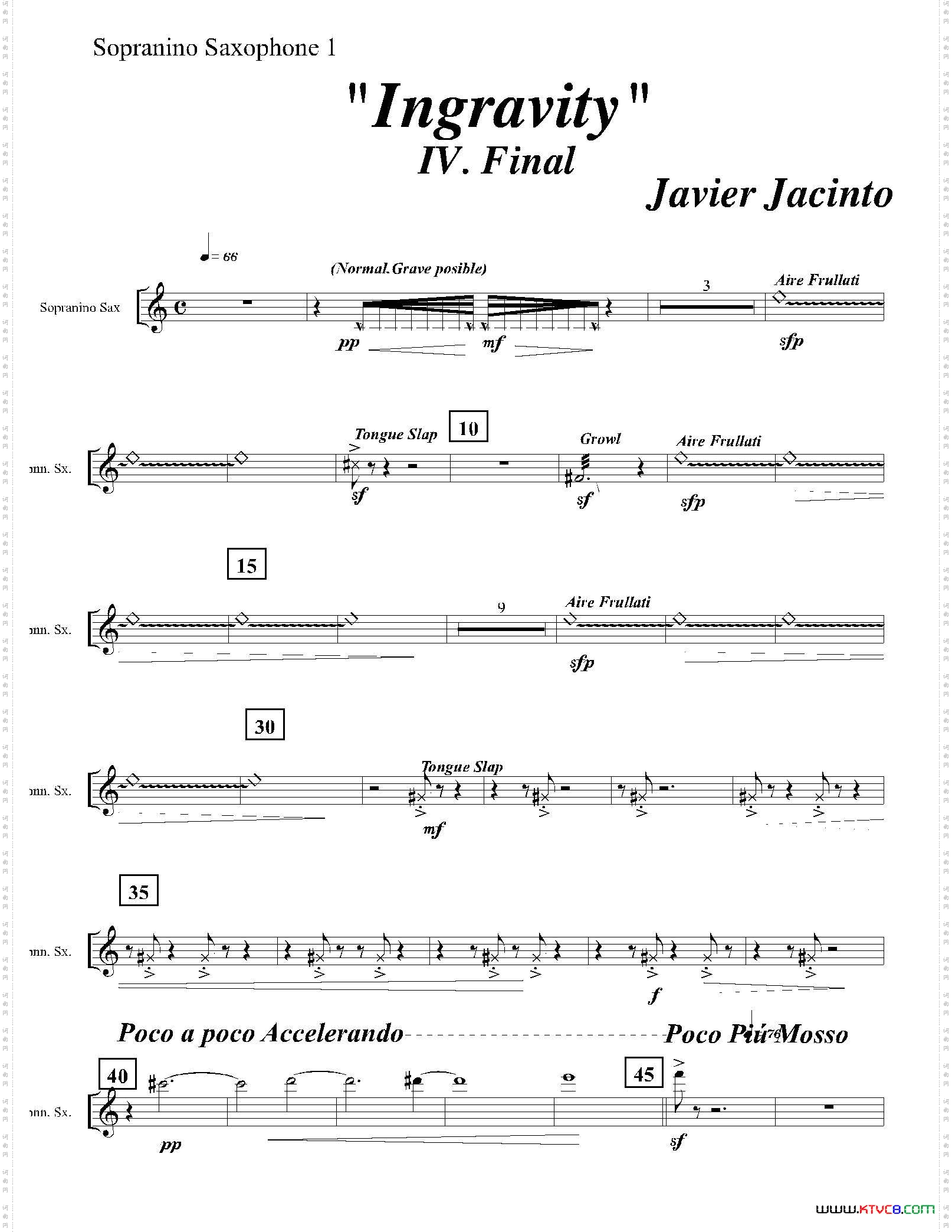 Ingravity第四乐章第一高音萨克斯分谱