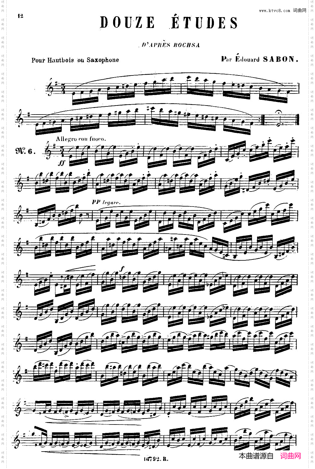 E·Sabon-12首练习曲6