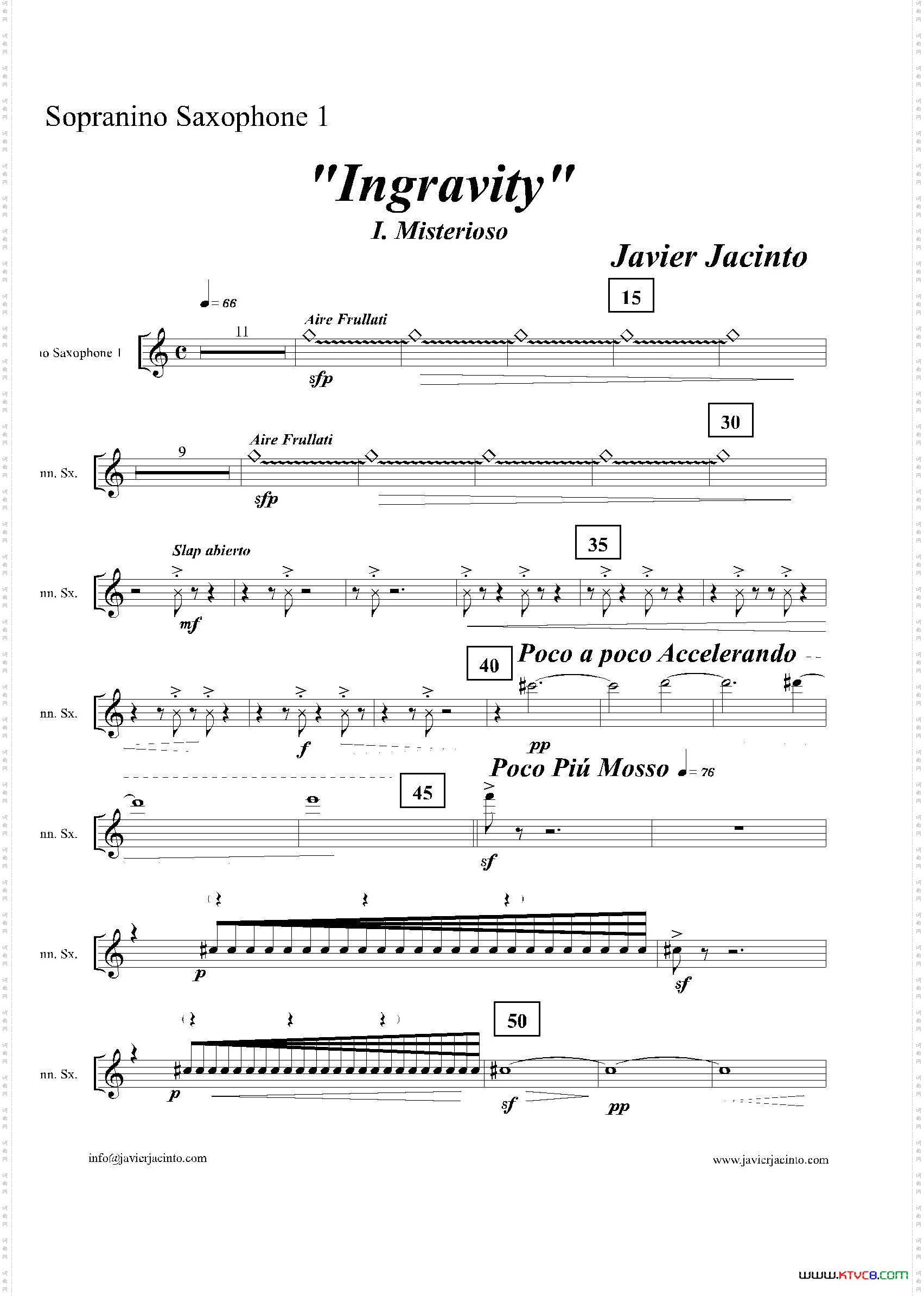 Ingravity第一乐章第一高音萨克斯分谱