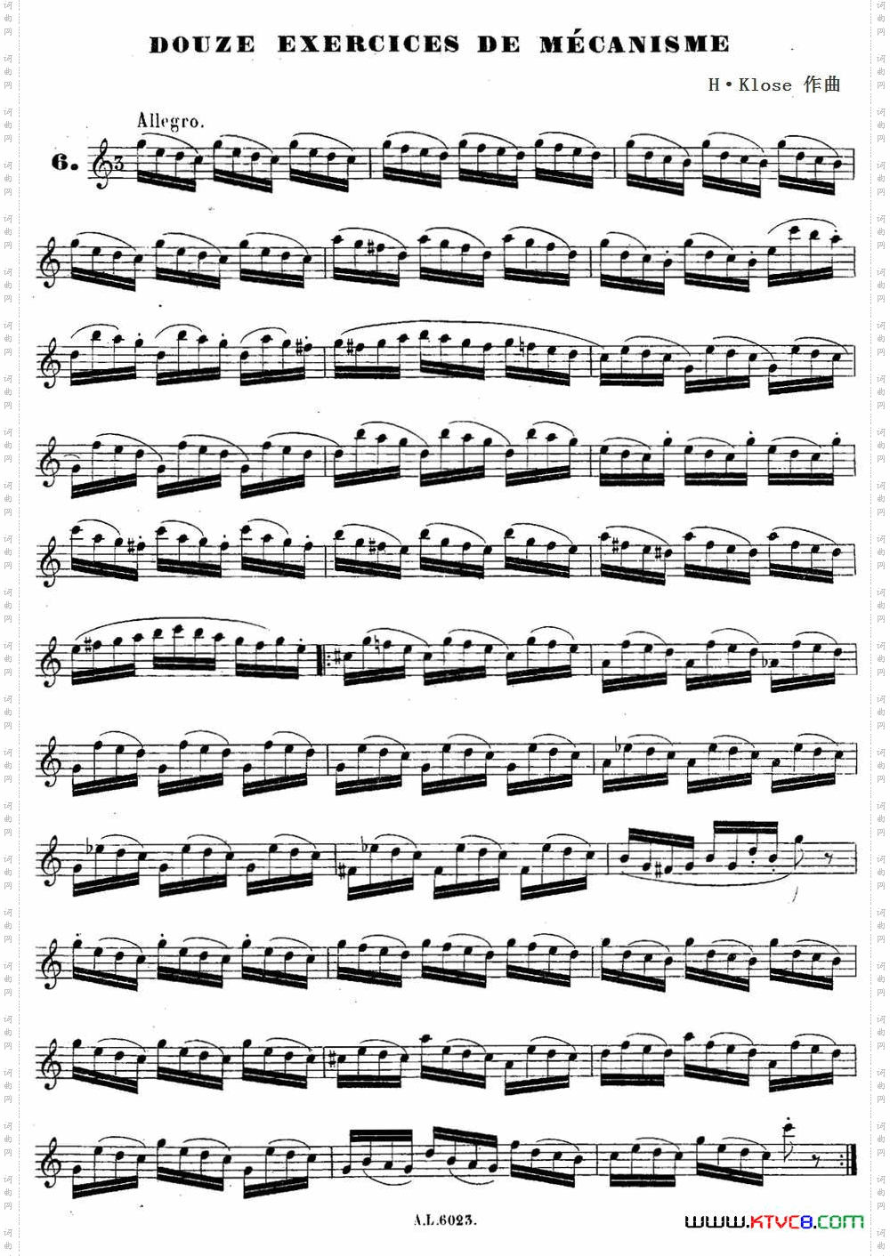 H·Klose练习曲douzeexercicesdemecanisme—6_H·Klose练习曲douze exercices de mecanisme—6