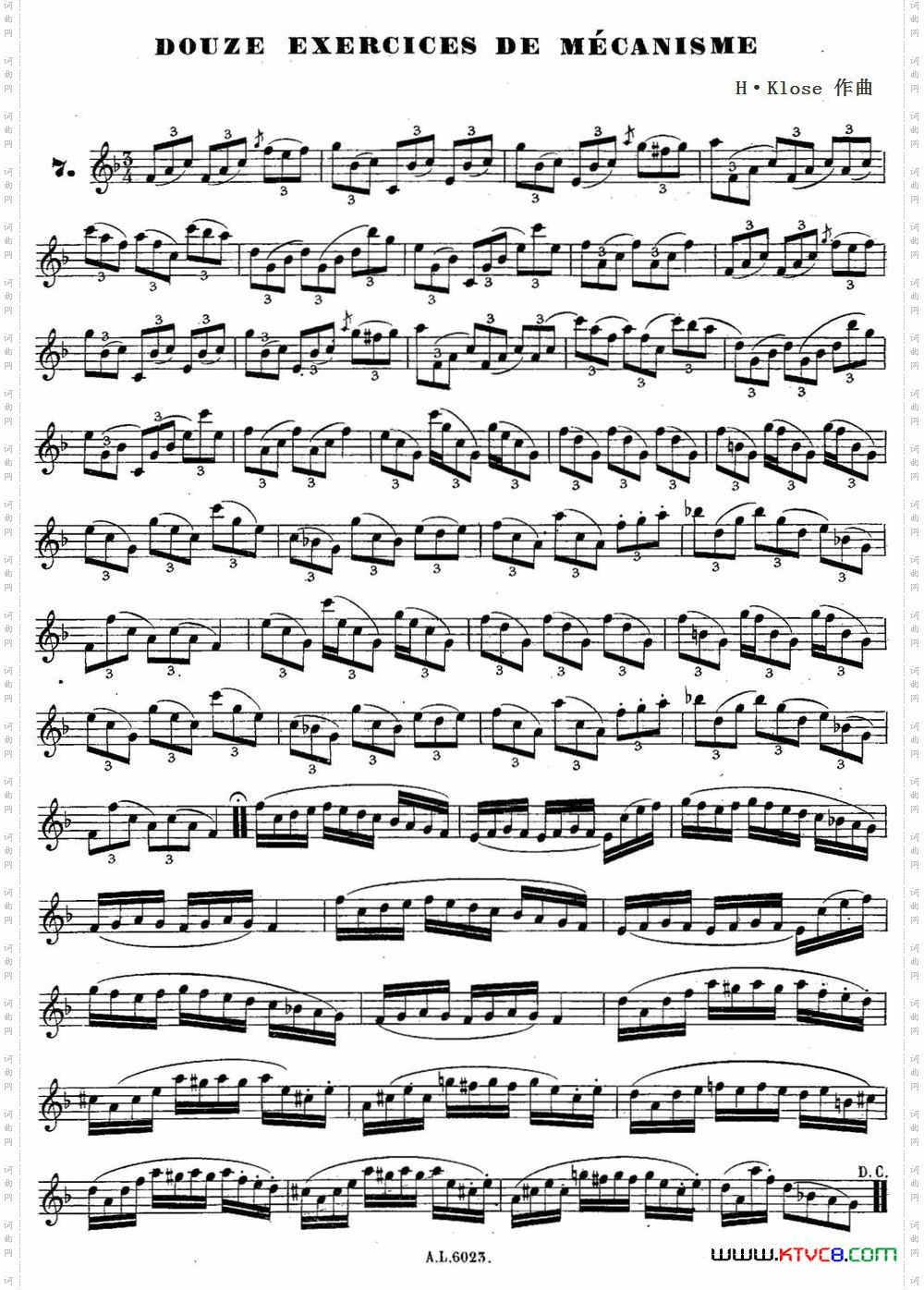 H·Klose练习曲douzeexercicesdemecanisme—7_H·Klose练习曲douze exercices de mecanisme—7