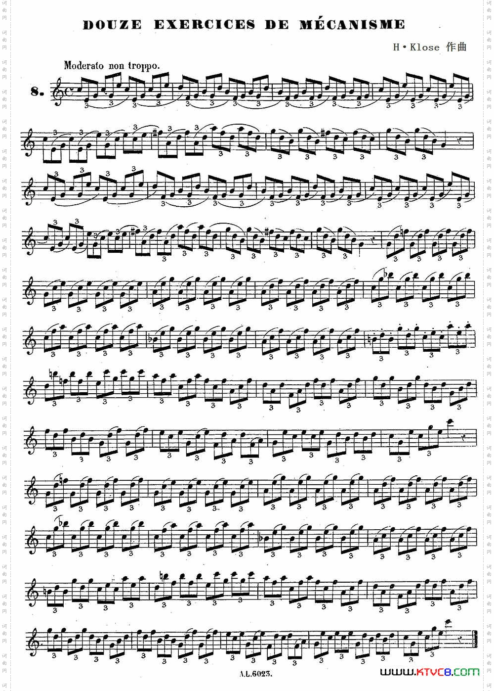 H·Klose练习曲douzeexercicesdemecanisme—8_H·Klose练习曲douze exercices de mecanisme—8