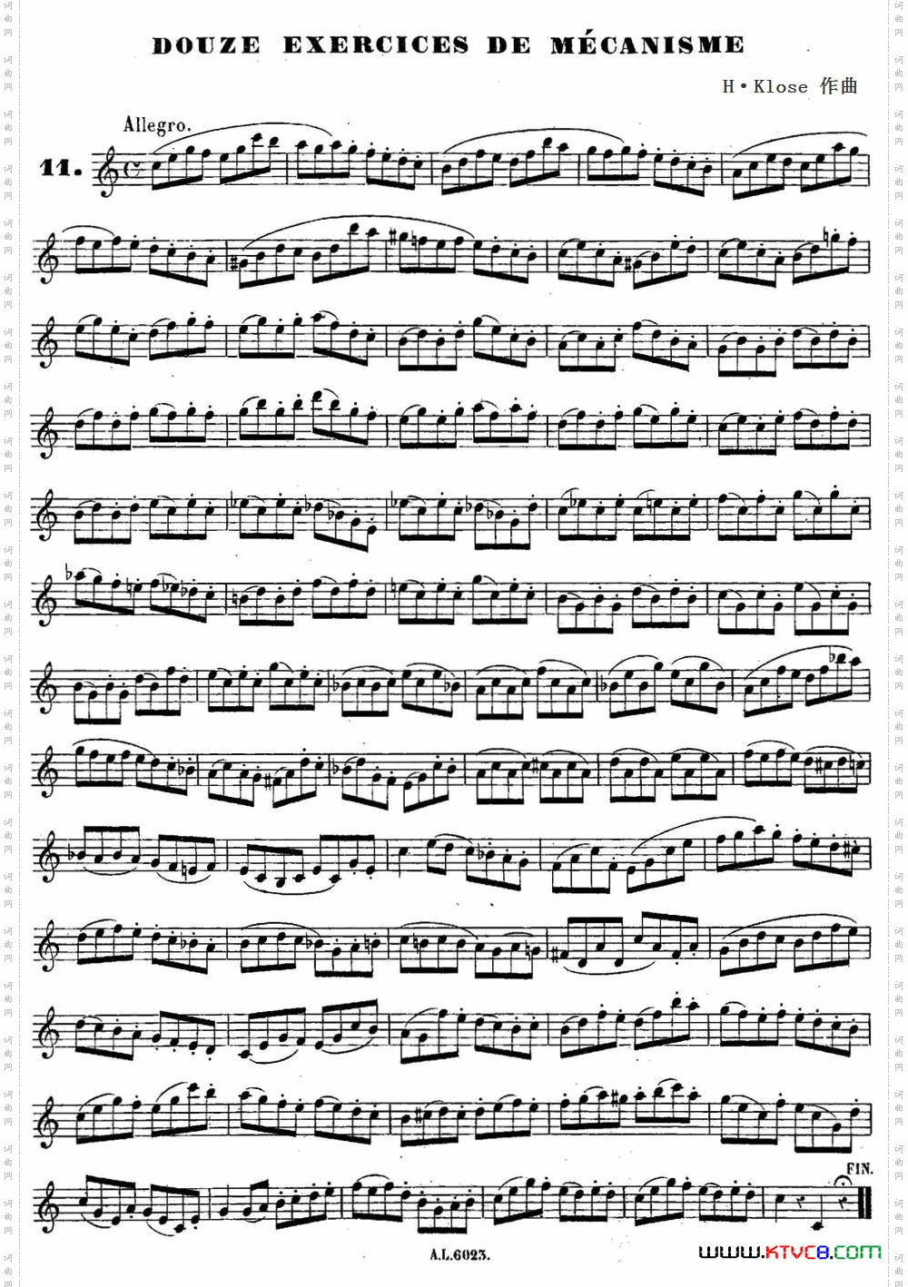 H·Klose练习曲douzeexercicesdemecanisme—11_H·Klose练习曲douze exercices de mecanisme—11