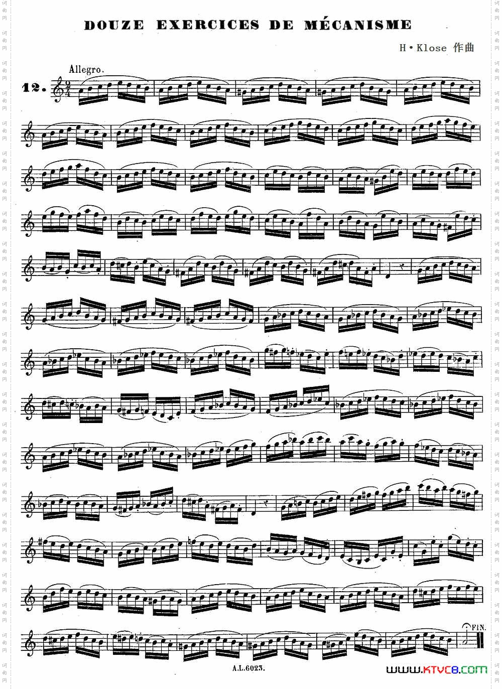 H·Klose练习曲douzeexercicesdemecanisme—12_H·Klose练习曲douze exercices de mecanisme—12