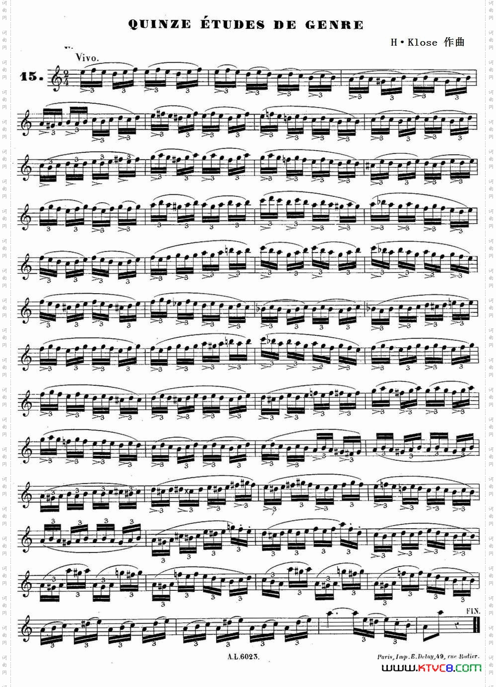 H·Klose练习曲Quinzeetudesdegenre—15_H·Klose练习曲Quinze etudes de genre—15