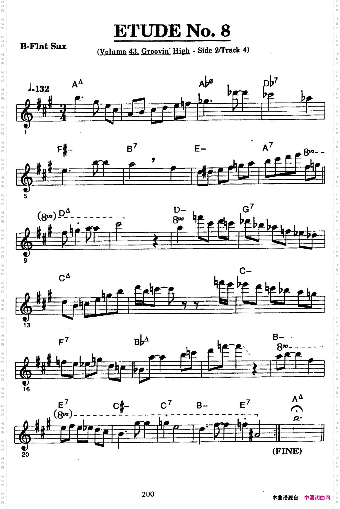 ETUDENo.8高音萨克斯超吹练习曲_ETUDE No.8高音萨克斯超吹练习曲