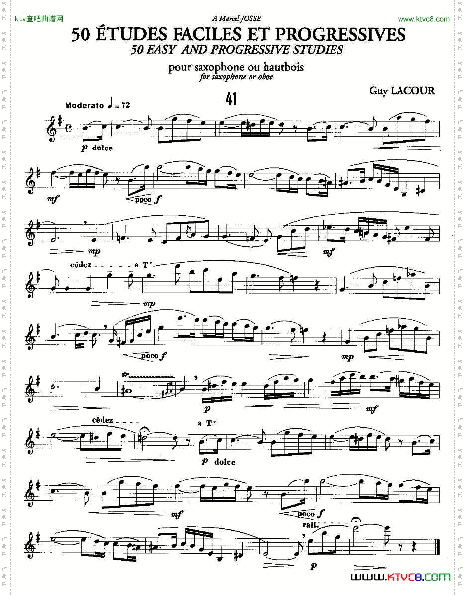 GuyLacour50首萨克斯练习曲之41