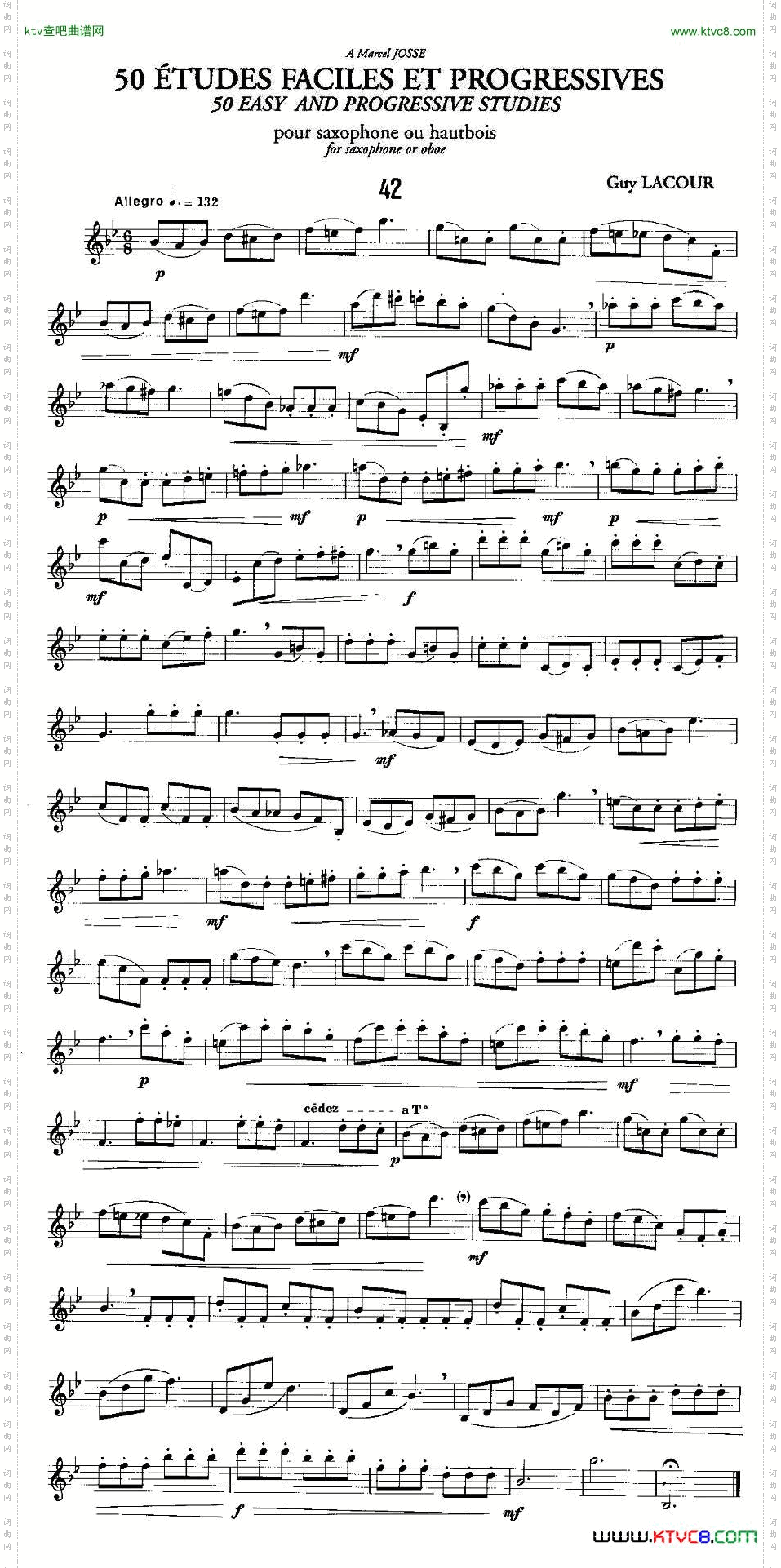 GuyLacour50首萨克斯练习曲之42