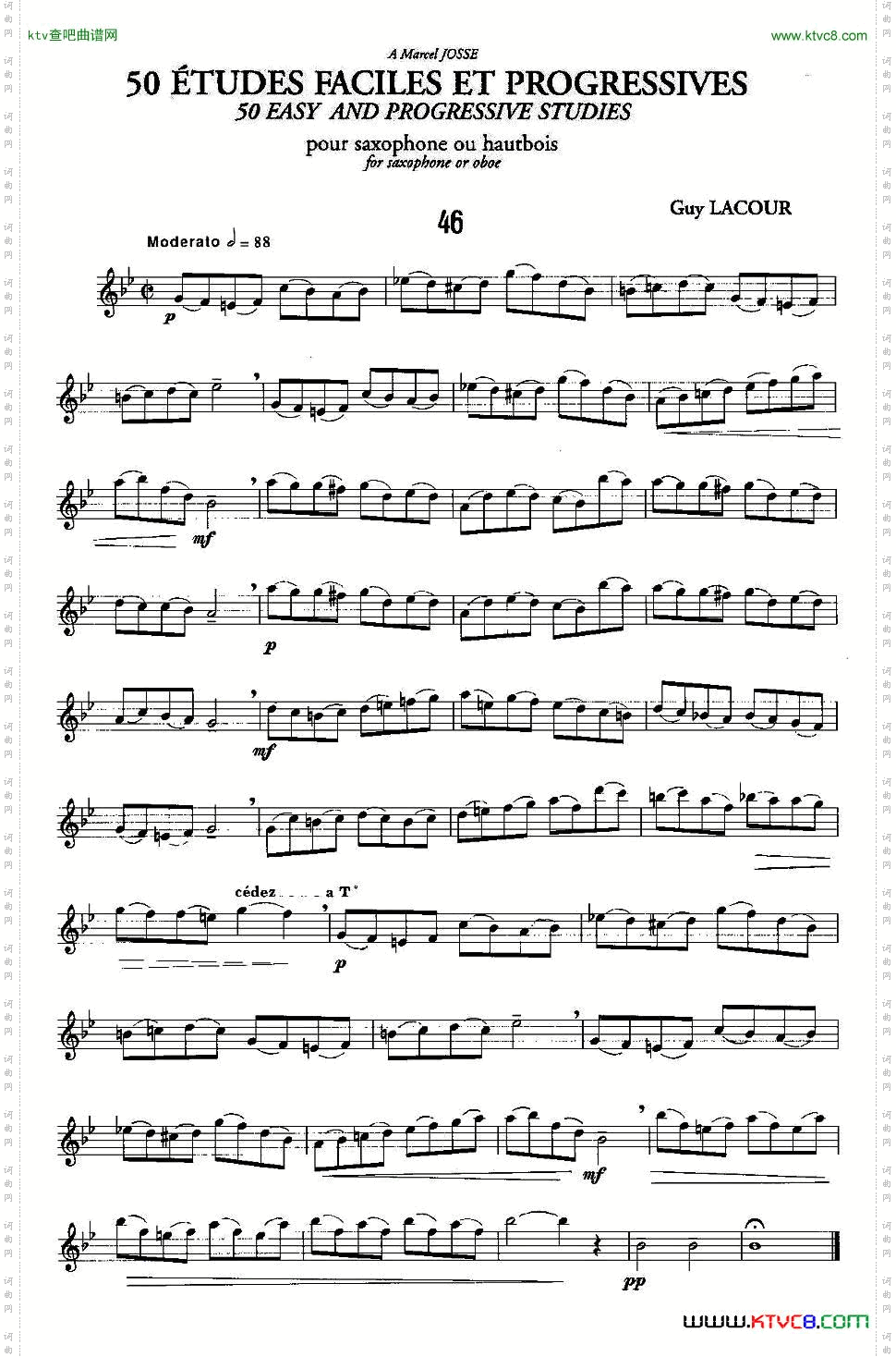 GuyLacour50首萨克斯练习曲之46