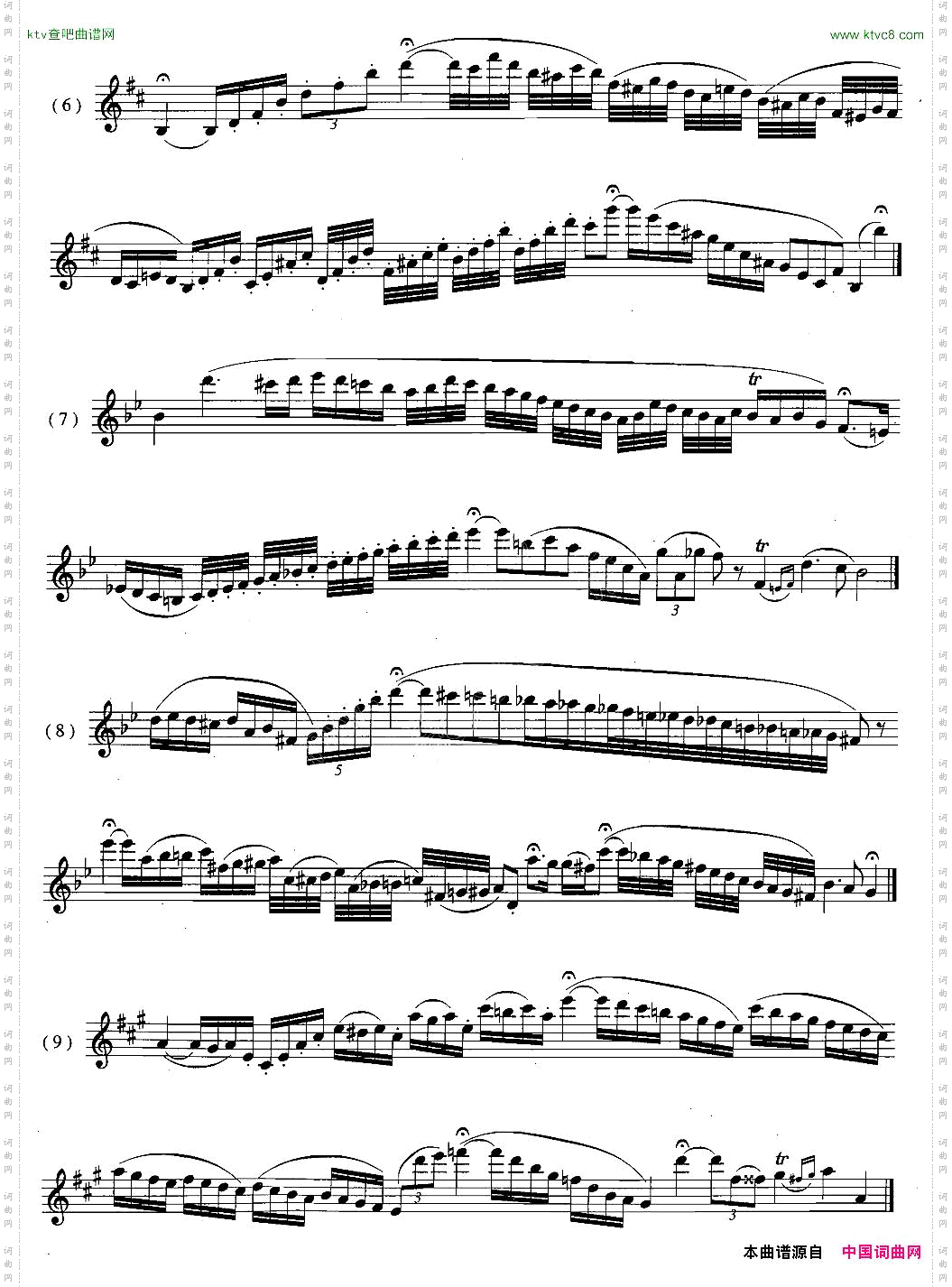 萨克斯练习曲合集5—26华彩乐段练习24条