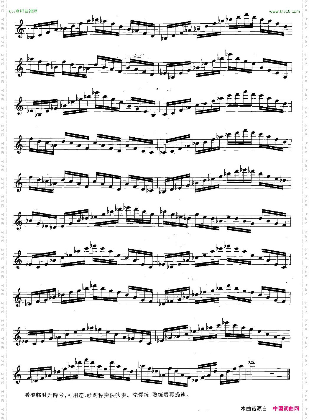 萨克斯练习曲合集5—30和弦转调练习