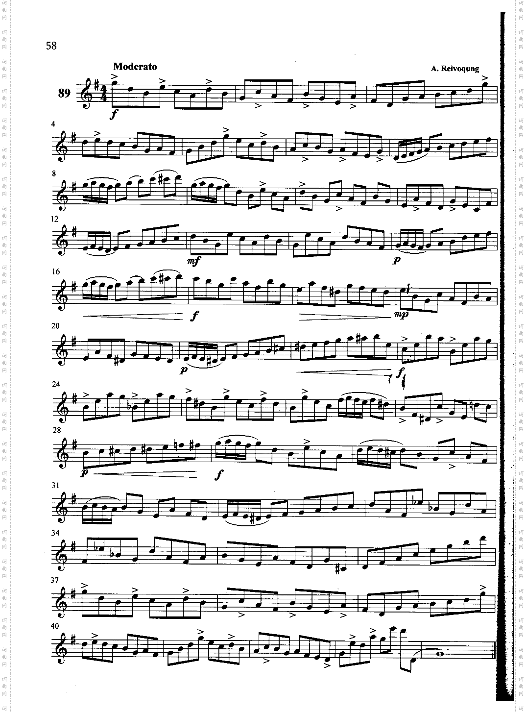 萨克斯管练习曲第100—058页