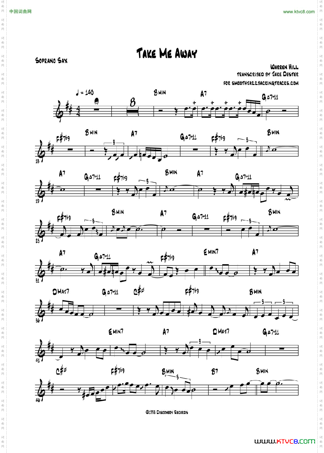 TakeMeAway高音萨克斯_Take Me Away高音萨克斯