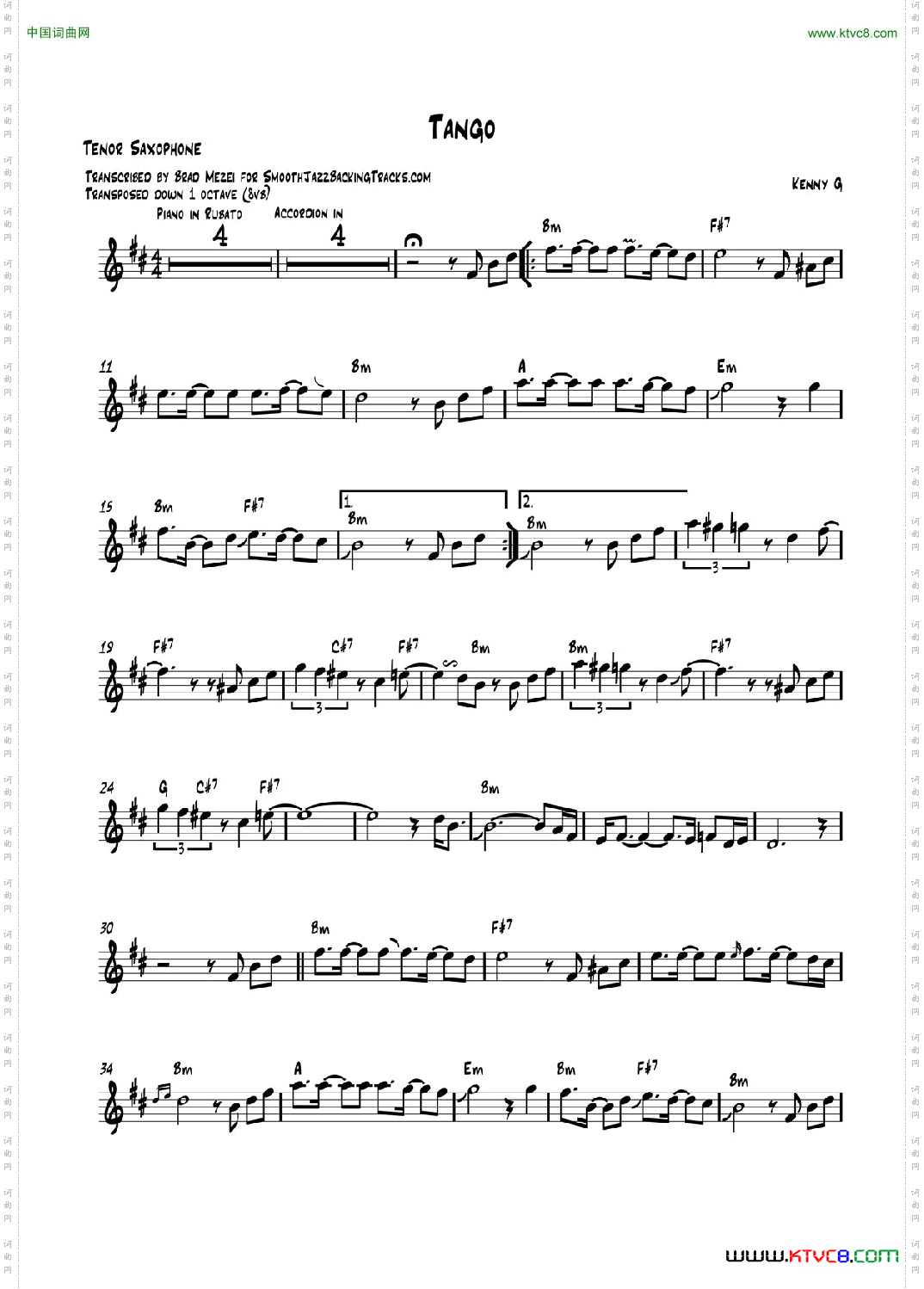 Tango次中音萨克斯