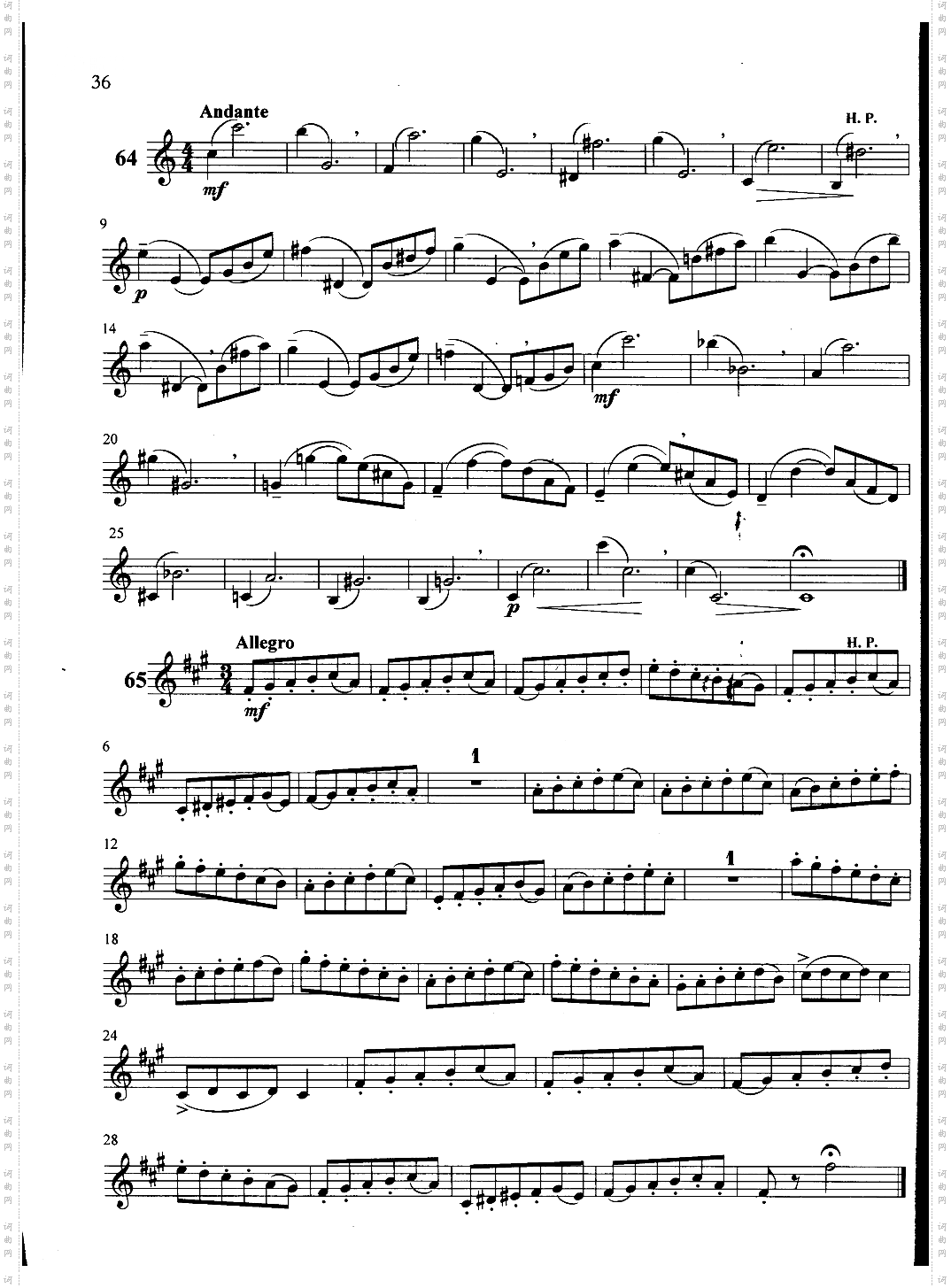 萨克斯管练习曲第100—036页