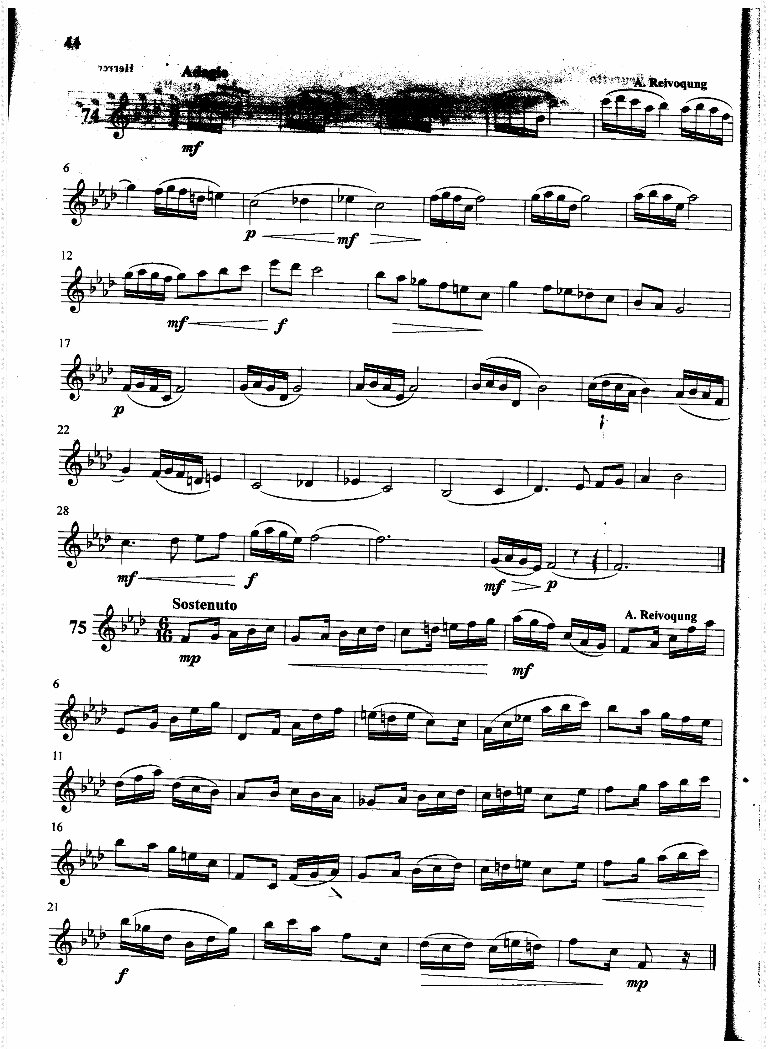 萨克斯管练习曲第100—044页