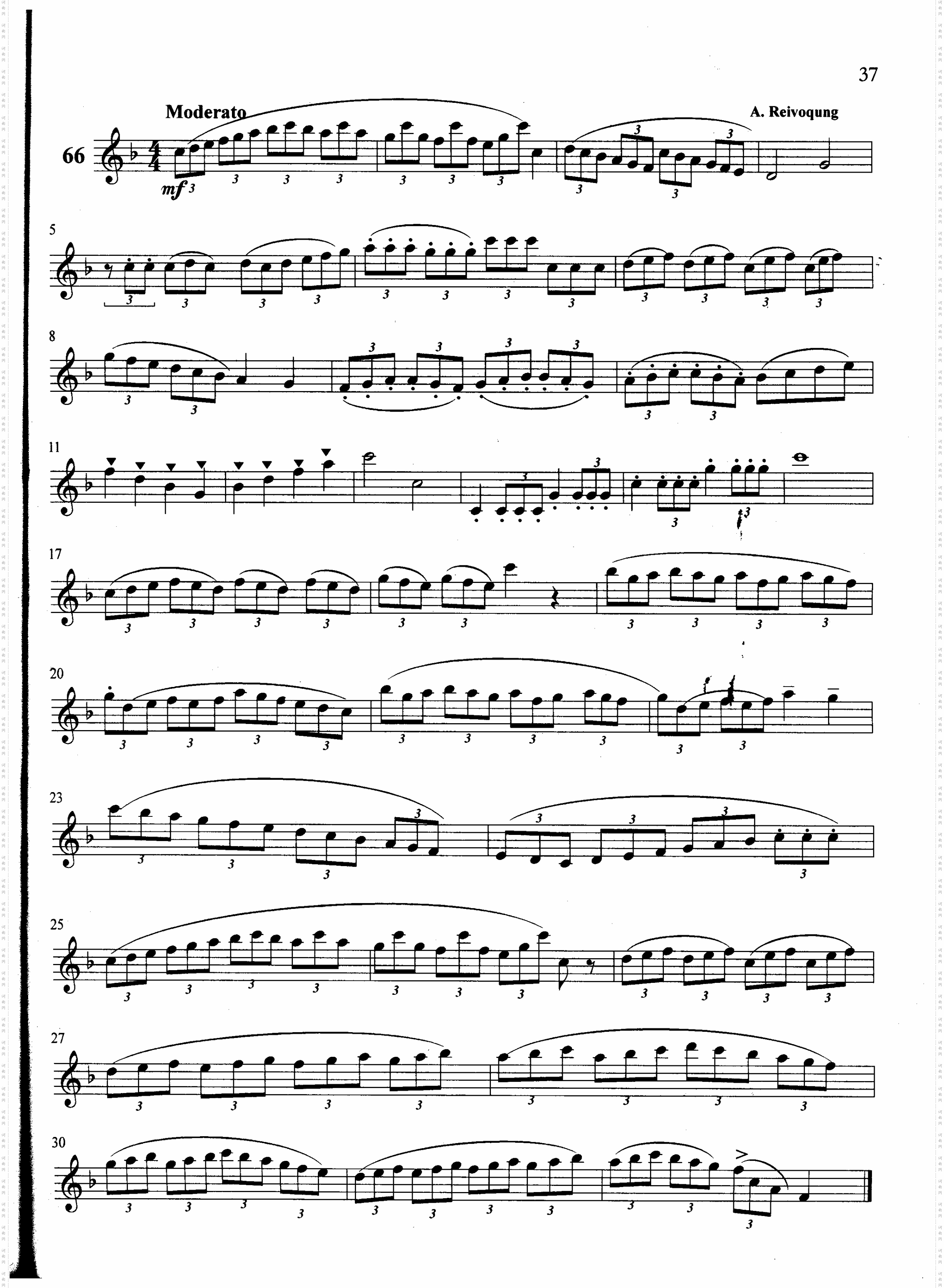 萨克斯管练习曲第100—037页