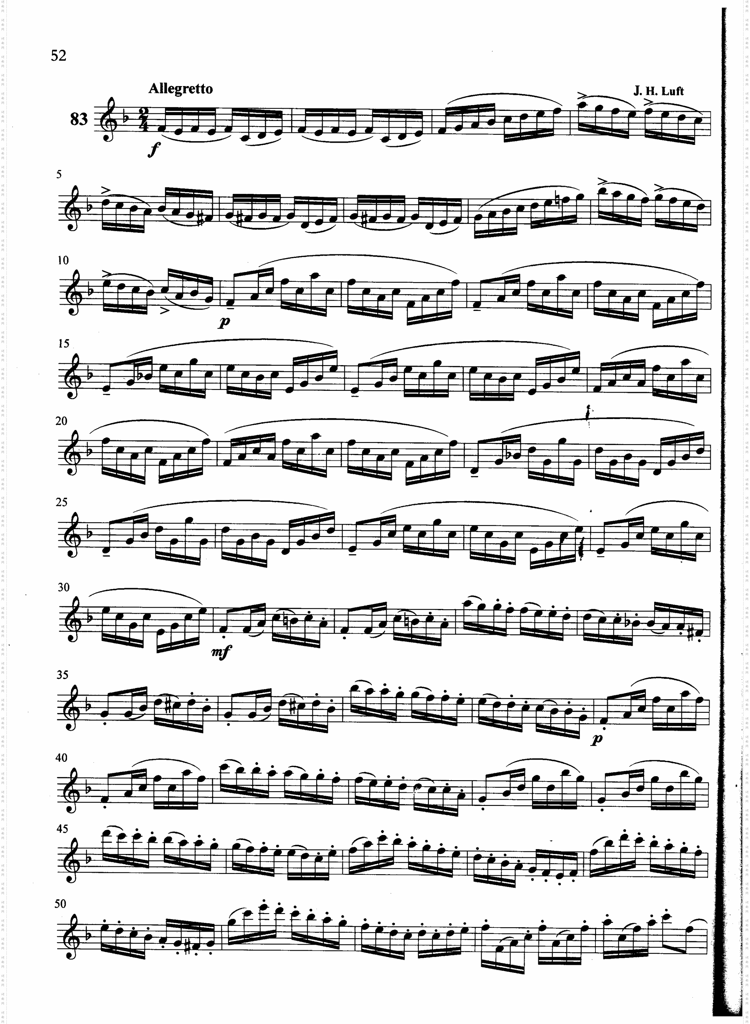 萨克斯管练习曲第100—052页