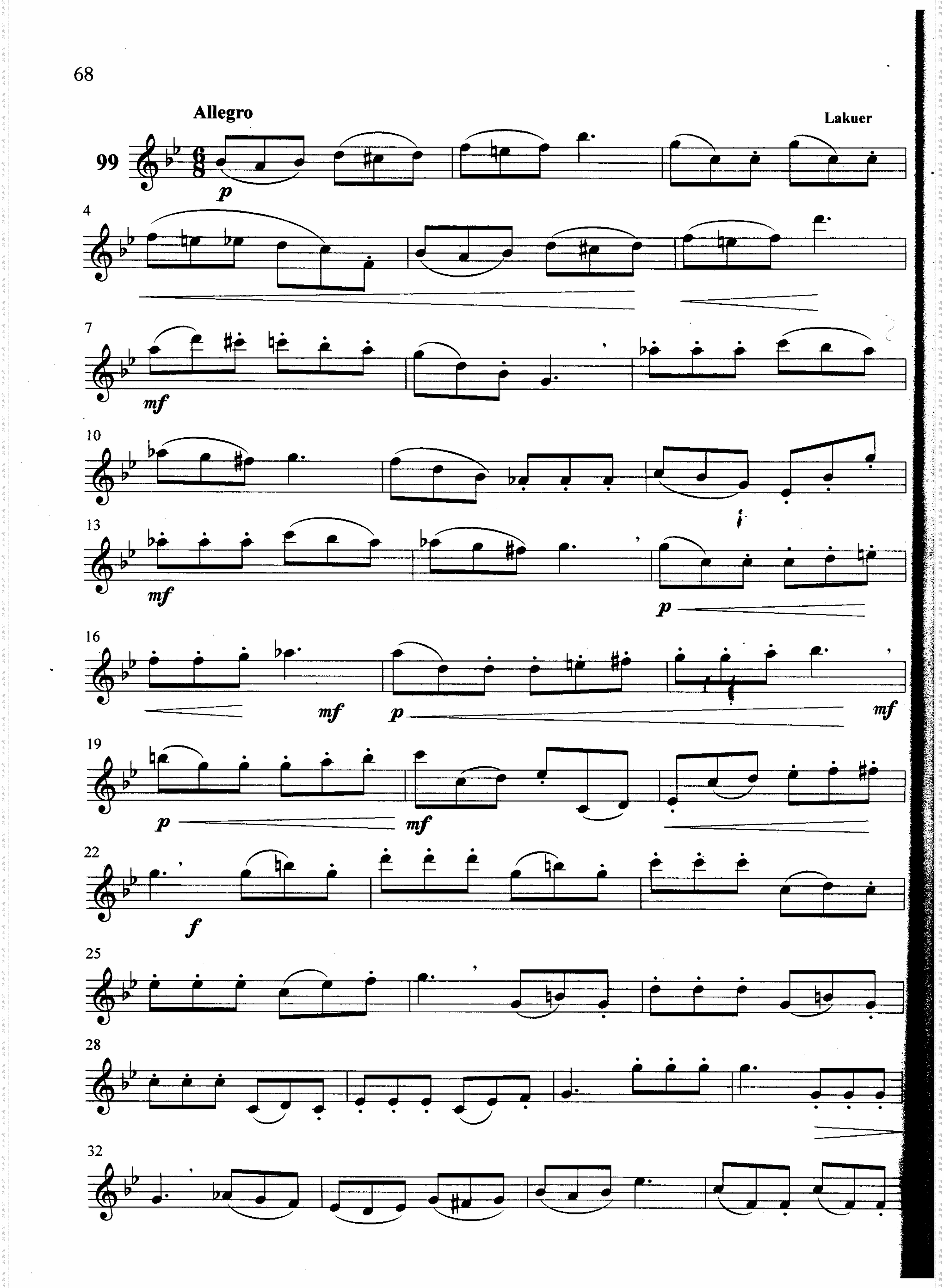 萨克斯管练习曲第100—068页