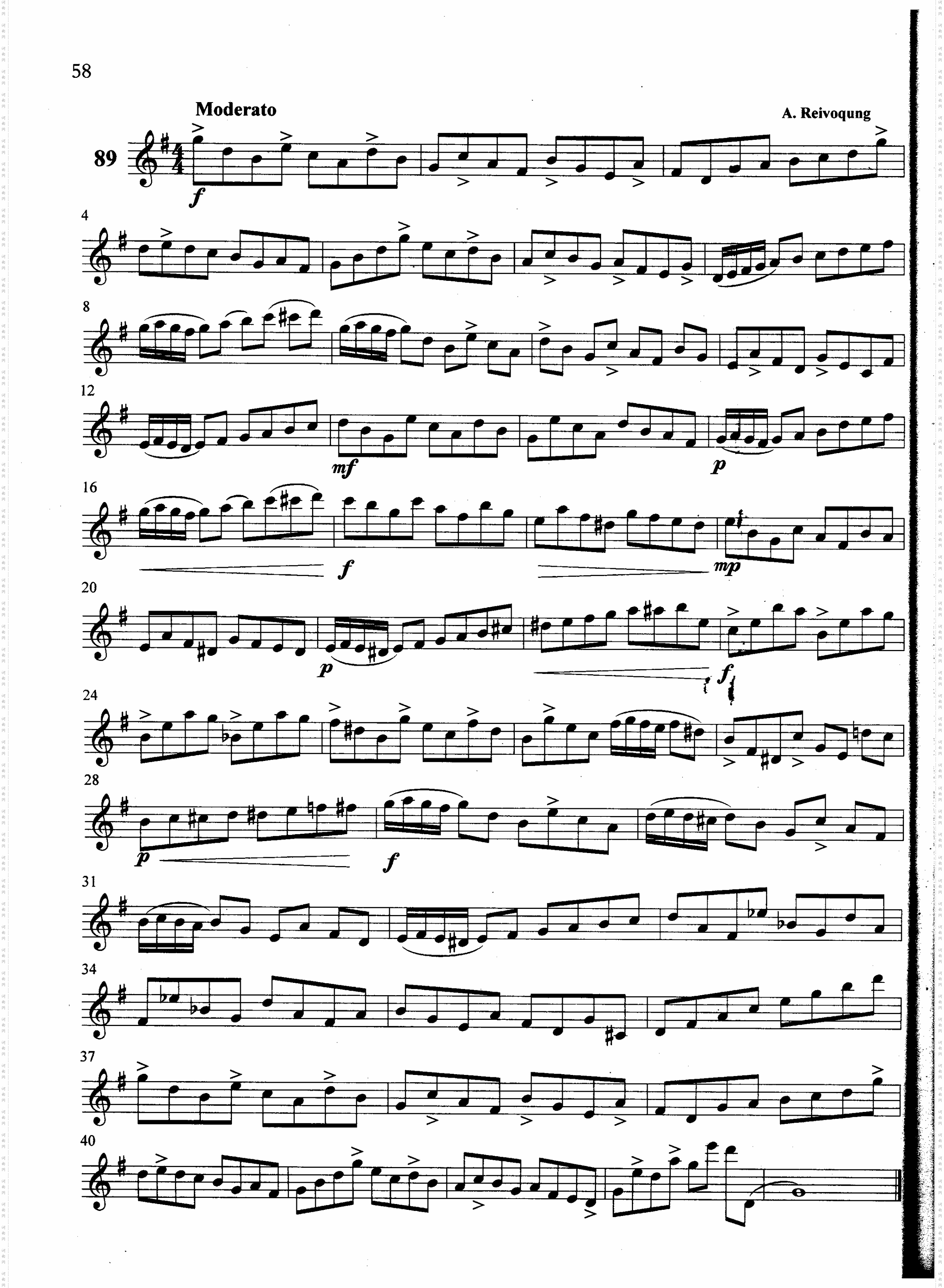 萨克斯管练习曲第100—058页