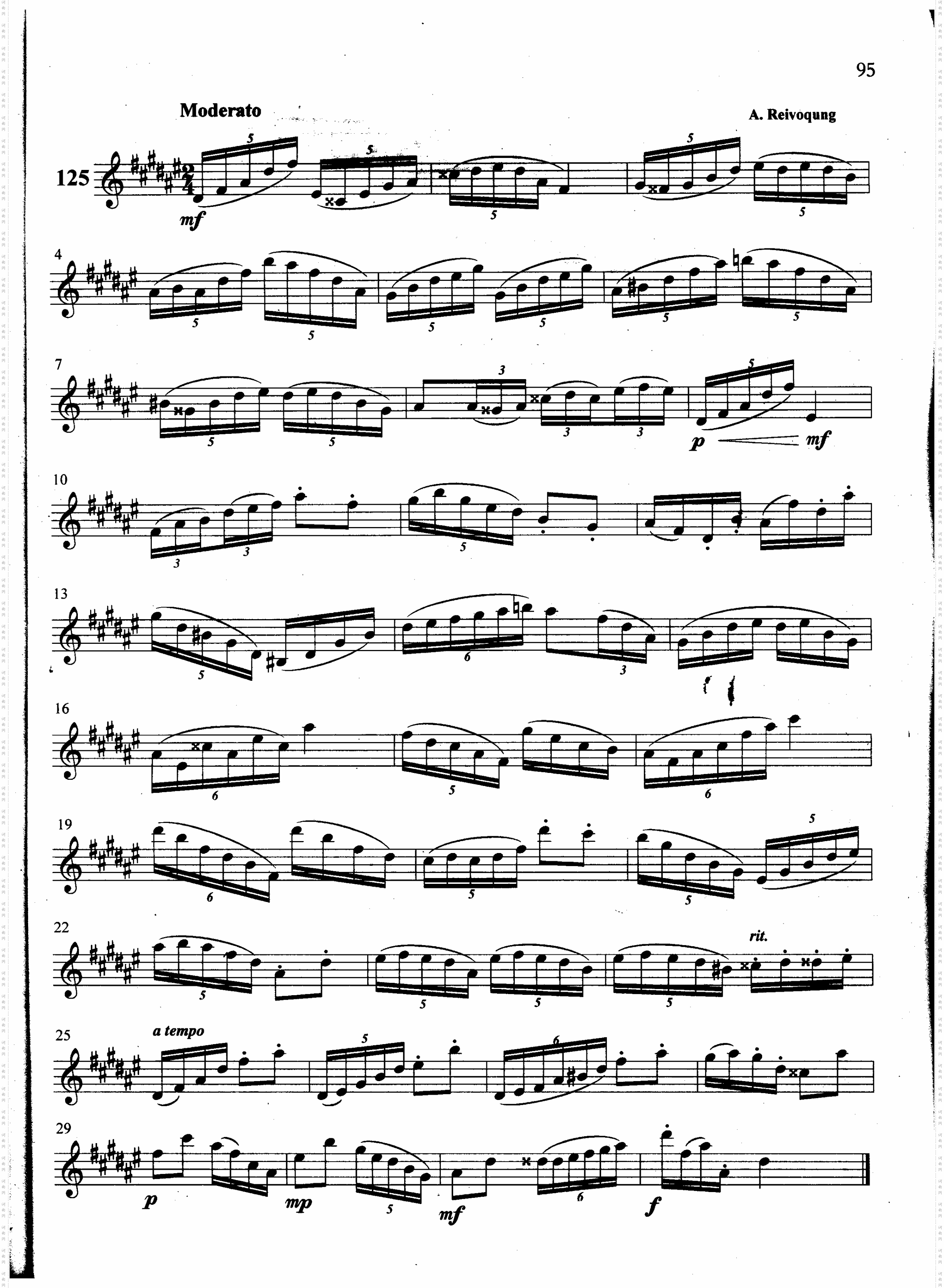 萨克斯管练习曲第100—095页