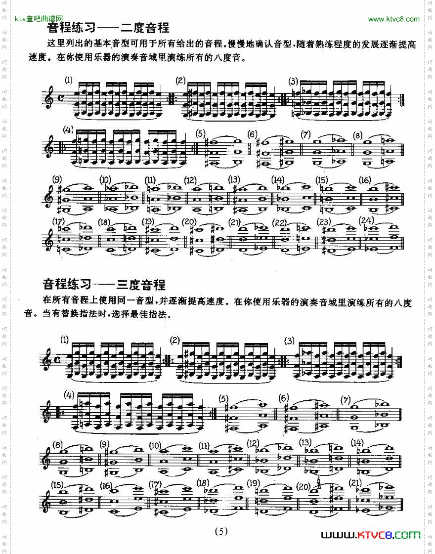 单簧管和次中音萨克管的日常练习