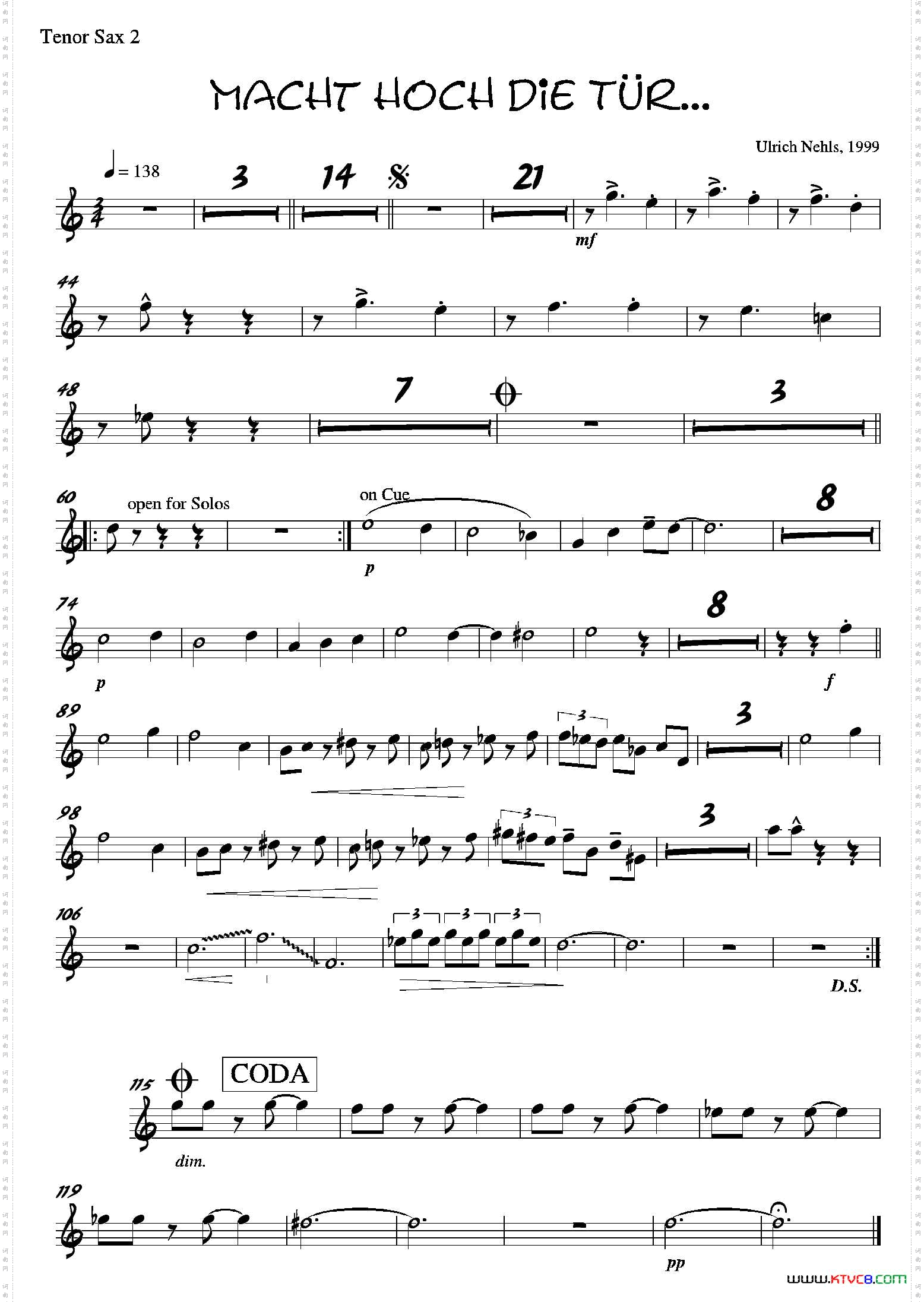 MachtHochDieTru…第二次中音萨克斯分谱_Macht Hoch Die Tru…第二次中音萨克斯分谱