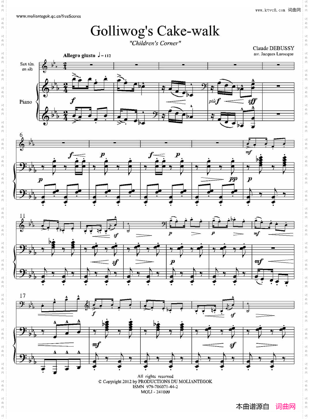 木偶步态舞次中音萨克斯+钢琴伴奏