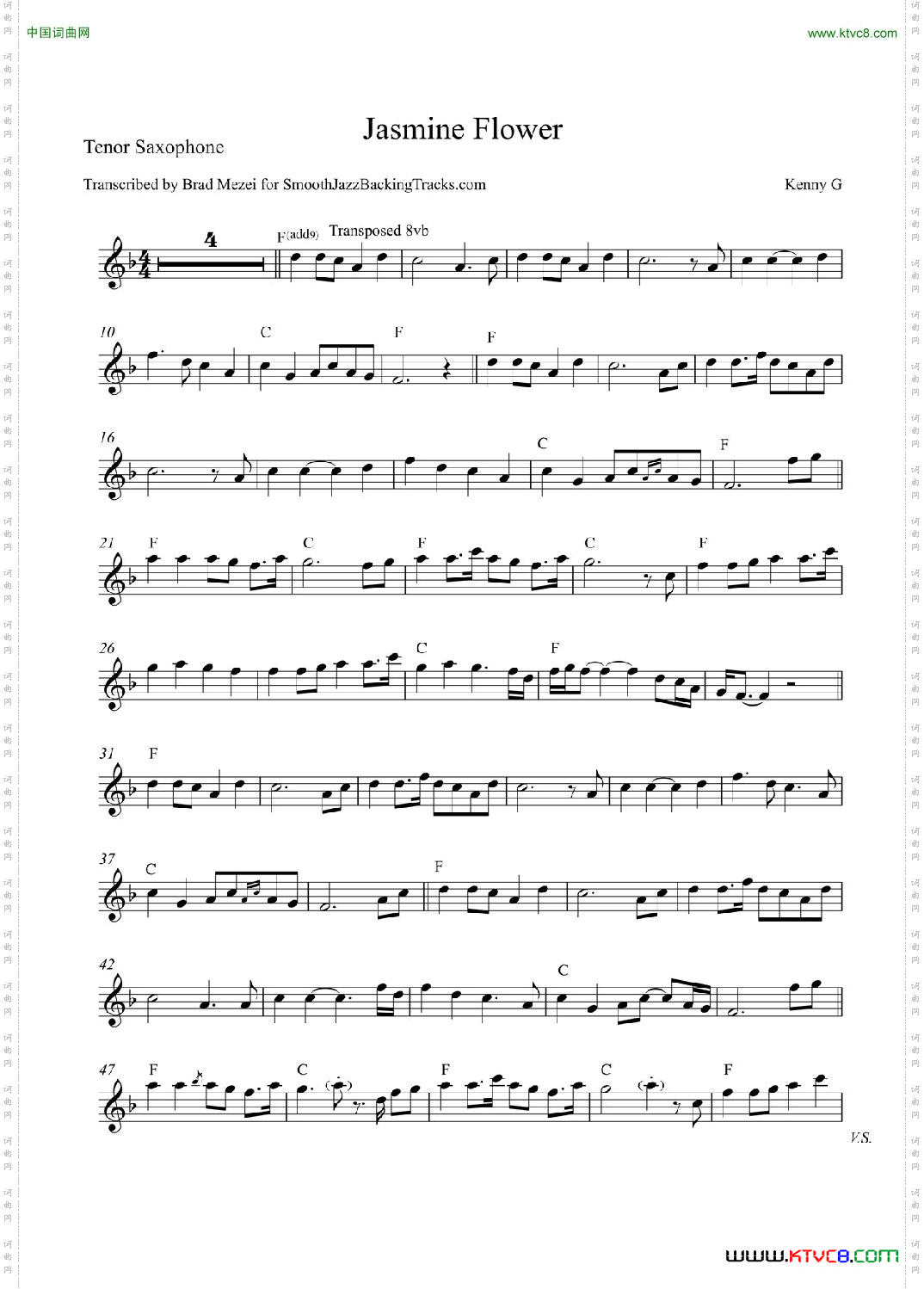 JasmineFlower次中音萨克斯_Jasmine Flower次中音萨克斯